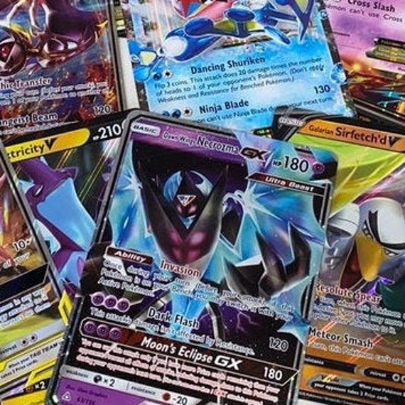 Custom Made Pokemon Card Lot Guaranteed Ultra Rare Rainbow Etsy Uk