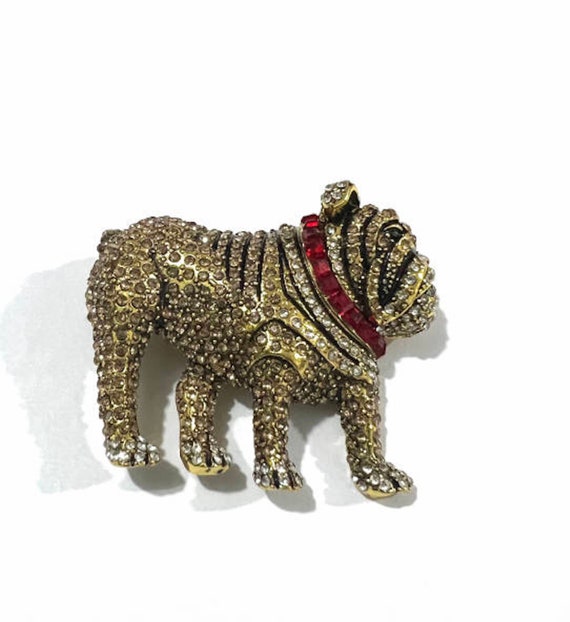 English Bulldog Brooch Crystal Bulldog Anniversary Gift Brooch Mother s Day Jewelry Brooch Valentine s Day Brooch Wedding Party Gift Etsy UK