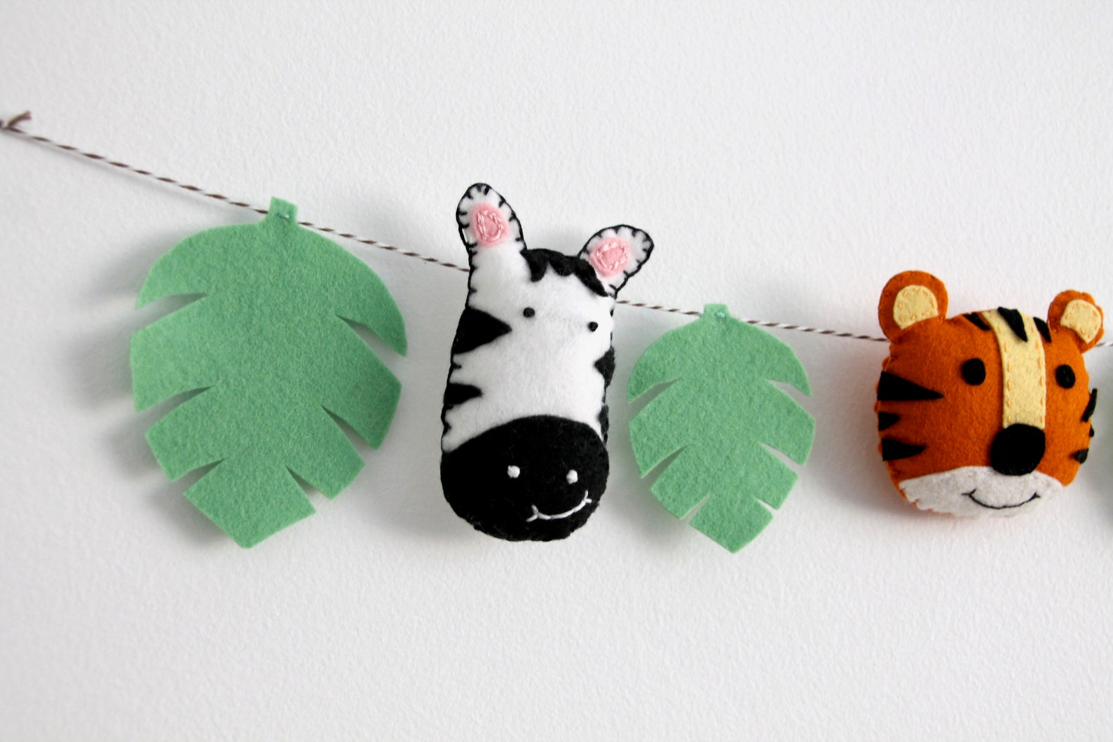 Felt Jungle Animal Garland Safari Nursery Decor Felt Nursery Etsy