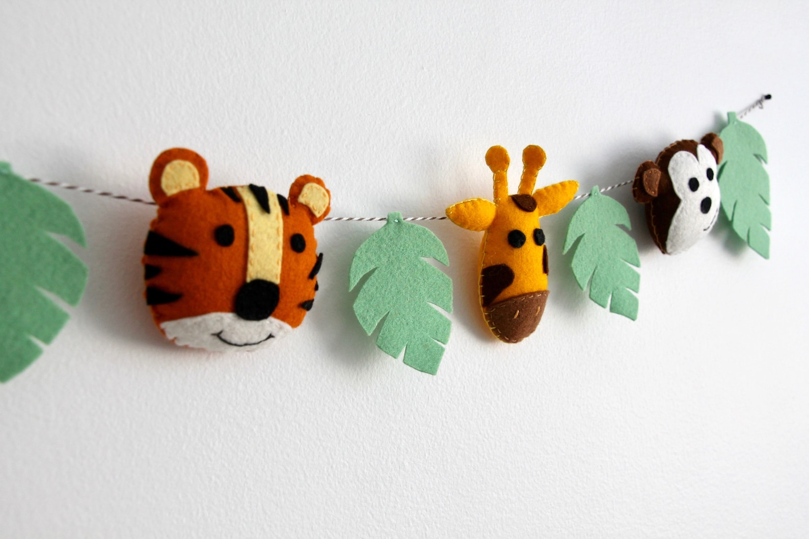 Felt Jungle Animal Garland Safari Nursery Decor Felt Nursery Etsy