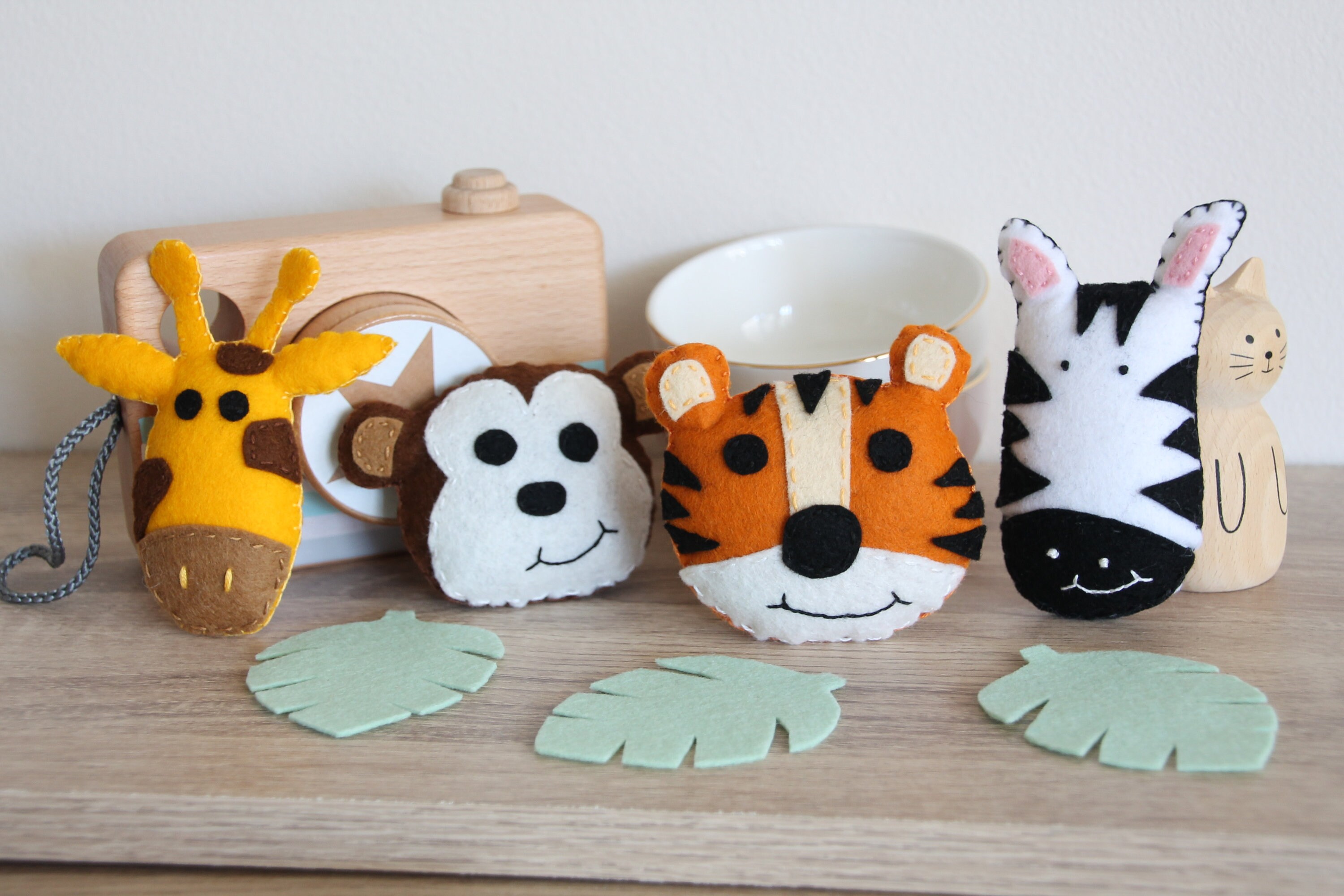 Felt Jungle Animal Garland Safari Nursery Decor Felt Nursery Etsy