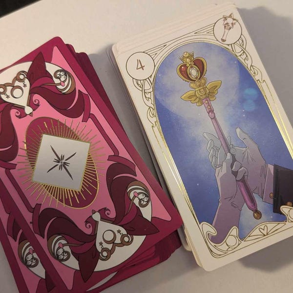 Mystical Sailor Moon Tarot Deck with Insert Guidebook and Suits