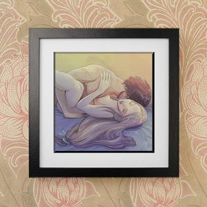 Steamy Clive and Jill 12x12 Print [Final Fantasy XVI]