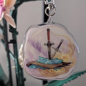 Final Fantasy 16 Oath Keychain [Cid Telamon, Clive Rosfield, Firestorm]