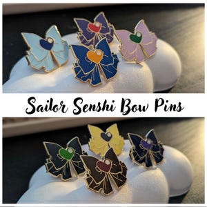 Sailor Senshi Bow Pins [1 or Set of 4 or 8]