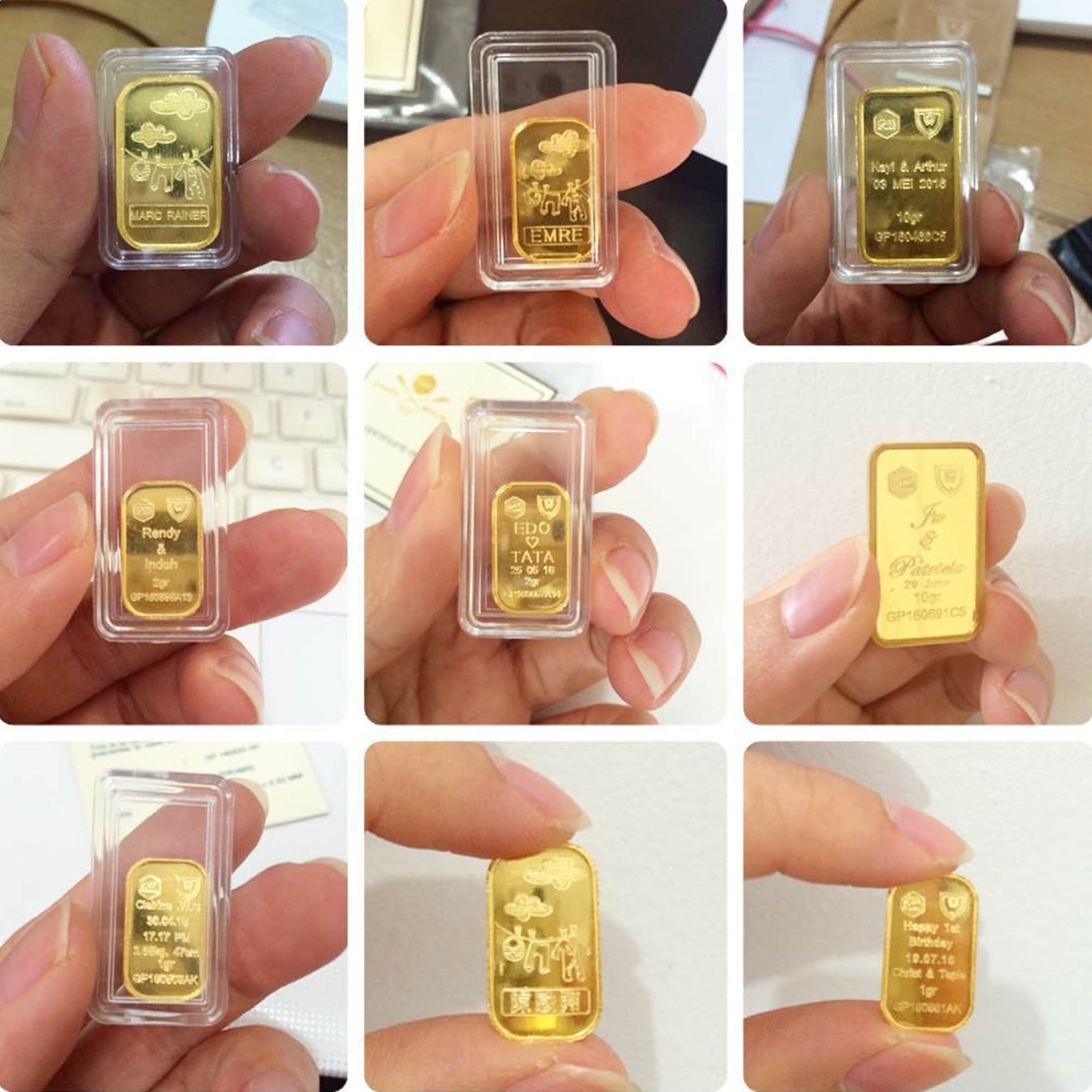 Wonderful Gold Carved 24K GOLD BAR New Born Series Pure Etsy