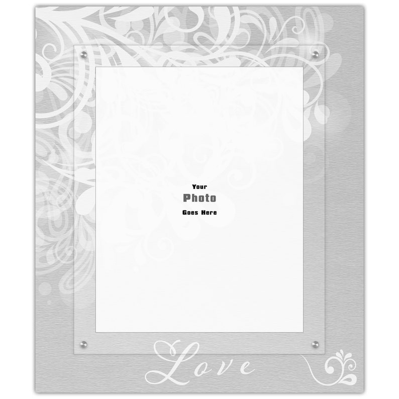 Engagement Picture Frame Classic White and Silver Wedding Picture Frame 11x14 Portrait Photo Frame