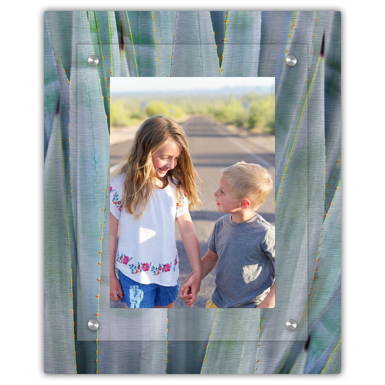5x7 or 4x6 Portrait Photo Frame Framed Wall Art Cactus Succulent Agave Tequilana Wall Art