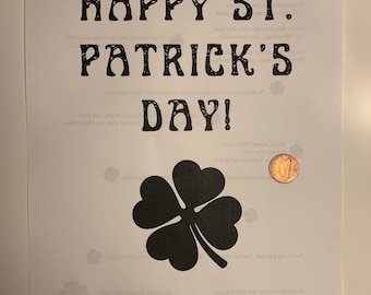 St. Patrick’s Day Scavenger Hunt with Vintage Irish Coin – Fun Leprechaun Trap Surprise!