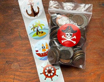 Pirate Booty Coin Pack – 100 Vintage “Treasure” Coins from Around the World