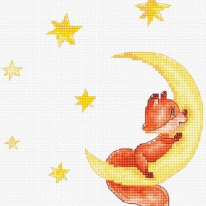 Luca-S Fox Cross Stitch Kit Complete Set with Aida Fabric Threads Needle Pattern