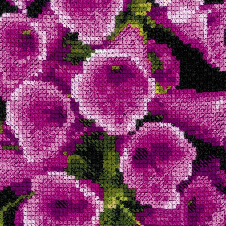 Riolis Flowers Cross Stitch Kit 1629 Foxgloves Etsy