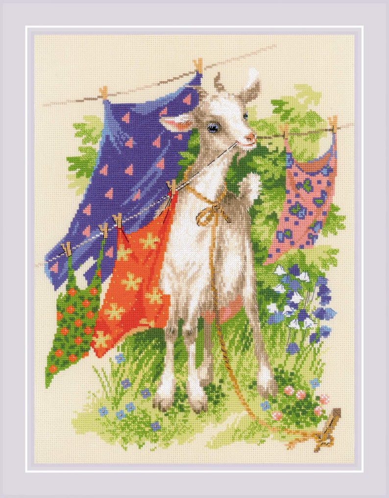 Cross Stitch Kit by Riolis 1891 Naughty Goat