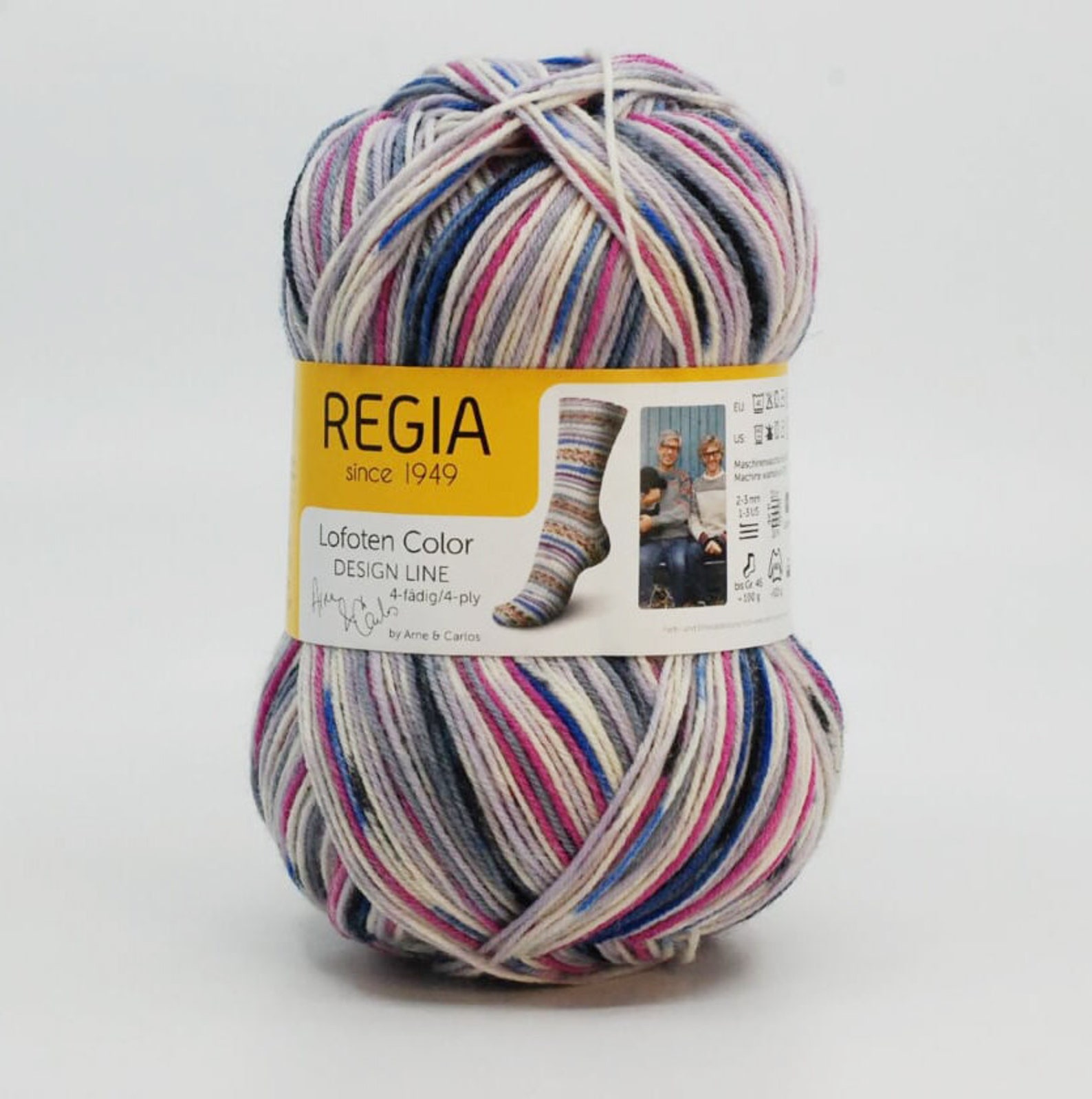 Self Striping Sock Yarn REGIA Lofoten 4ply for Knitting Socks Etsy
