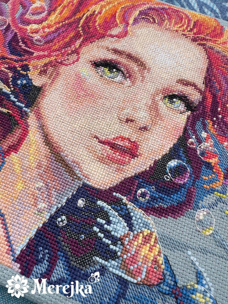 Merejka Water Cross Stitch Kit, 36.5 x 20 cm, Themed Embroidery Design for Home Decor image 4