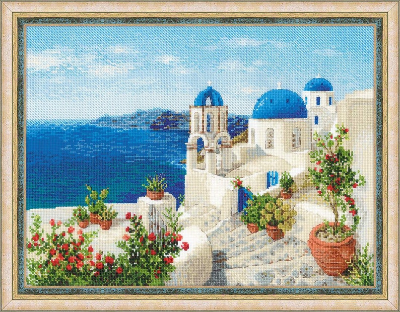 Cross Stitch Kit from Riolis 1644 Santorini Cross Stitch Kit from Riolis 1644 Santorini