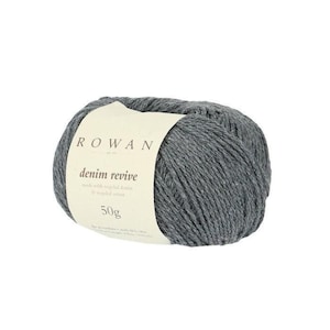 ROWAN Threads. Made with 95 % COTTON. Silt Ref. no.: 216 Denim Revive