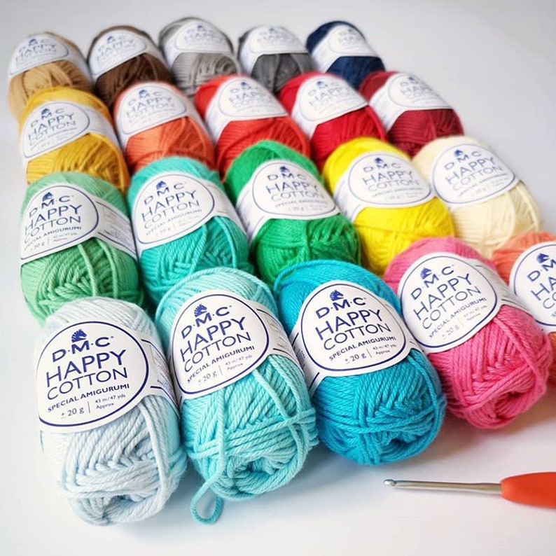 50 Balls of Amigurumi Yarn DMC Happy Cotton Etsy UK