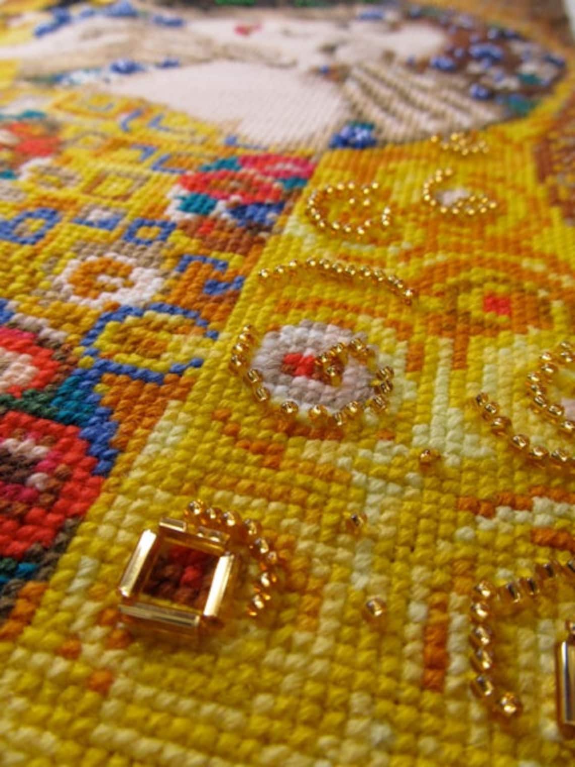 Cross Stitch Kit After Klimt Painting the Kiss by Riolis No Etsy