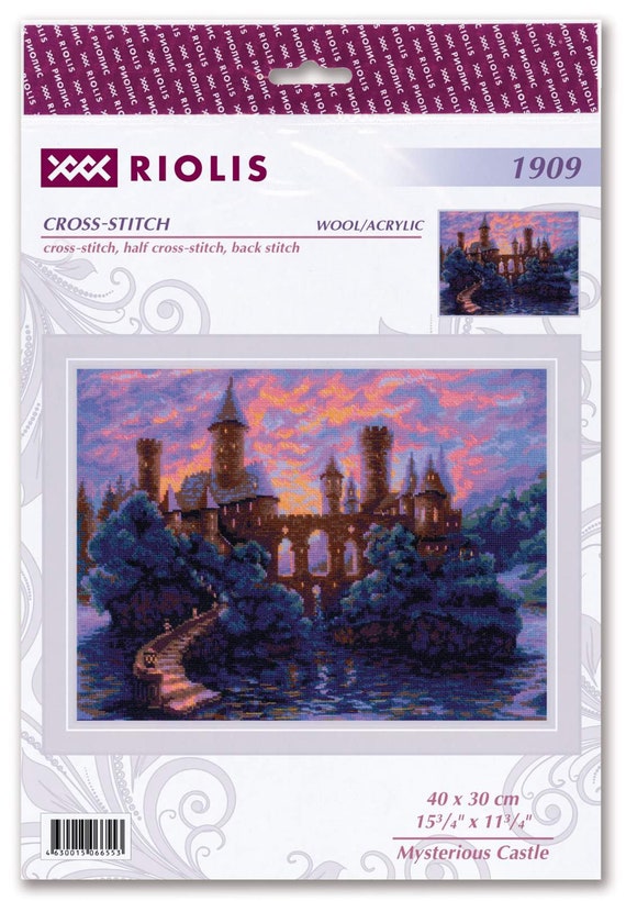 NEW UNOPENED Russian Counted Cross Stitch KIT Riolis 1909 Mysterious Castle Magic Landscape