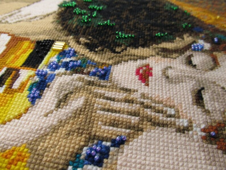 Cross Stitch Kit After Klimt Painting the Kiss by Riolis No Etsy