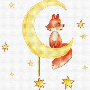Luca-S Fox Cross Stitch Kit Complete Set with Fabric Threads Needle Pattern