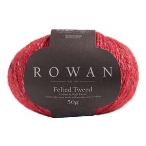 ROWAN a felted effect yarn (merino wool and alpaca) Scarlet Ref. no.: 222