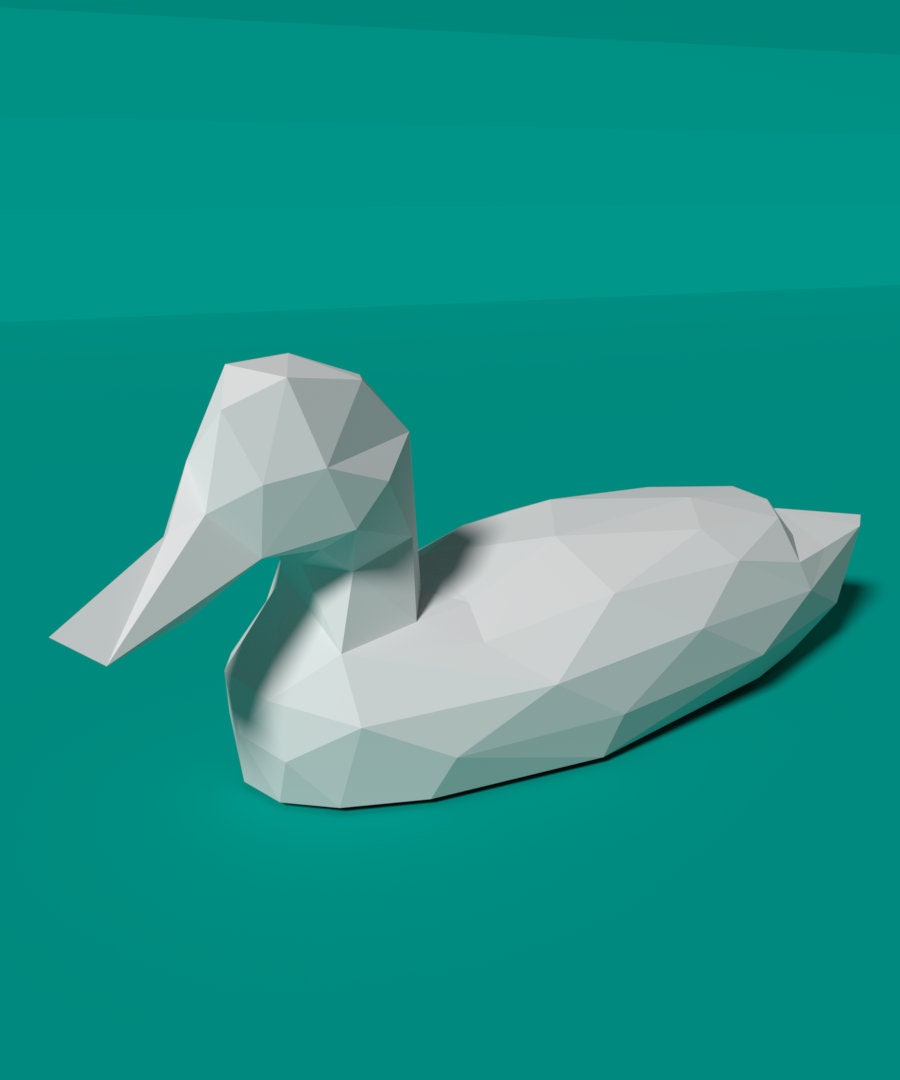 Decoy DIY 3d Lowpoly Papercraft Origami Sculpture Etsy