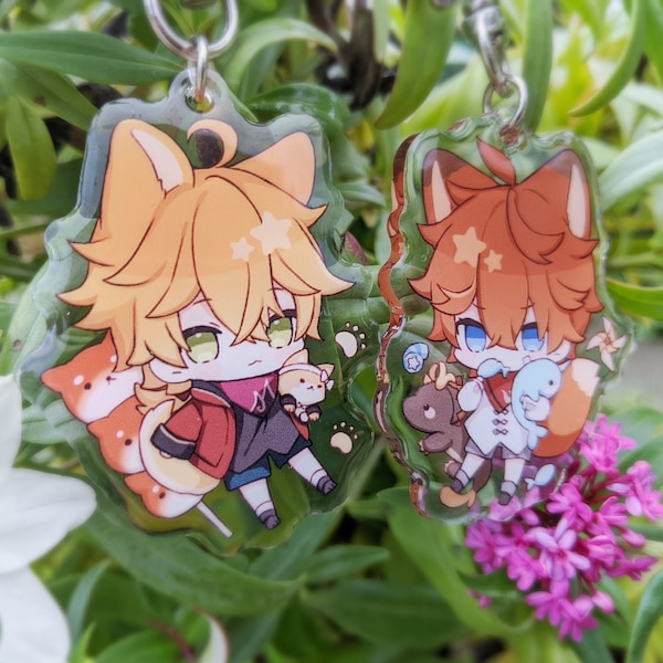 Genshin Impact Childe & Thoma Acrylic Keychain IN STOCK