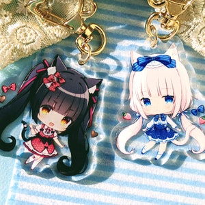 Chocola Vanille Nekopara Doppelseitig Schlüsselanhänger