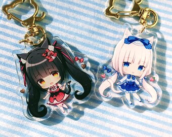 ショコラバニラ ネコぱら 両面キーホルダー - Etsy 日本