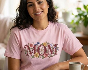 Floral MOM lettering T-shirt | Mothers Day floral tee