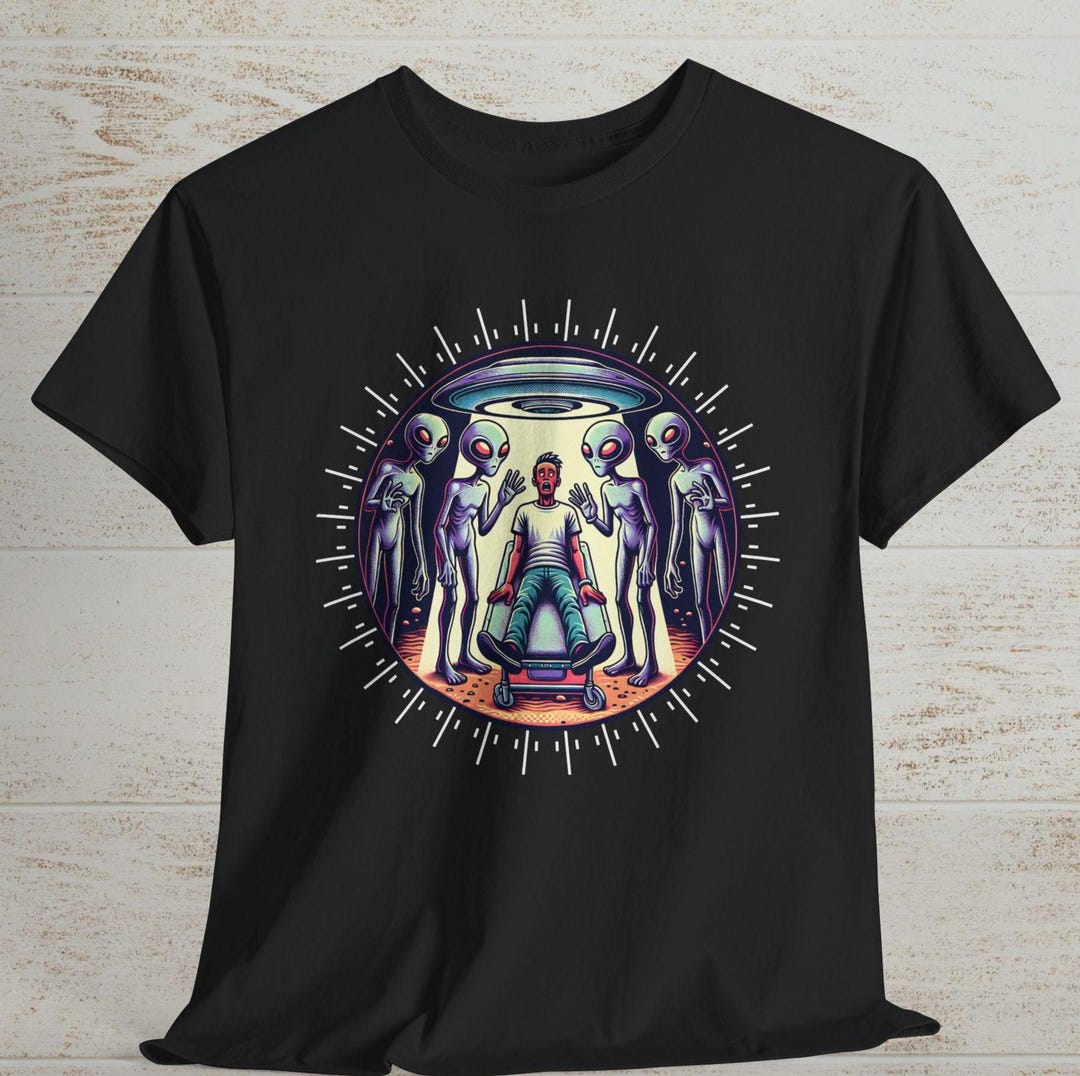 Alien Abduction Graphic T-shirt: UFO Extraterrestrial Tee - Etsy