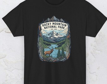 Rocky Mountain National Park Unisex Heavy Cotton T-Shirt