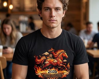 2026 Firehorse Illustration Tee | Chinese Zodiac Year of the Fire Horse