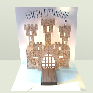 Birthday Castle Pop up Glow card