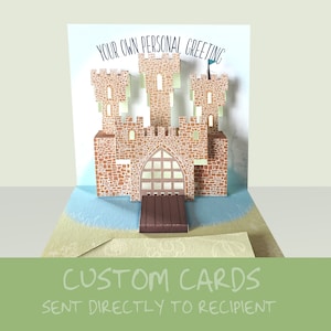 CUSTOM Glow in Dark Pop up Knights in Castle Card