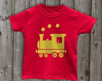 Train T-Shirt: Handmade Cotton Unisex Kids Top, UK Made