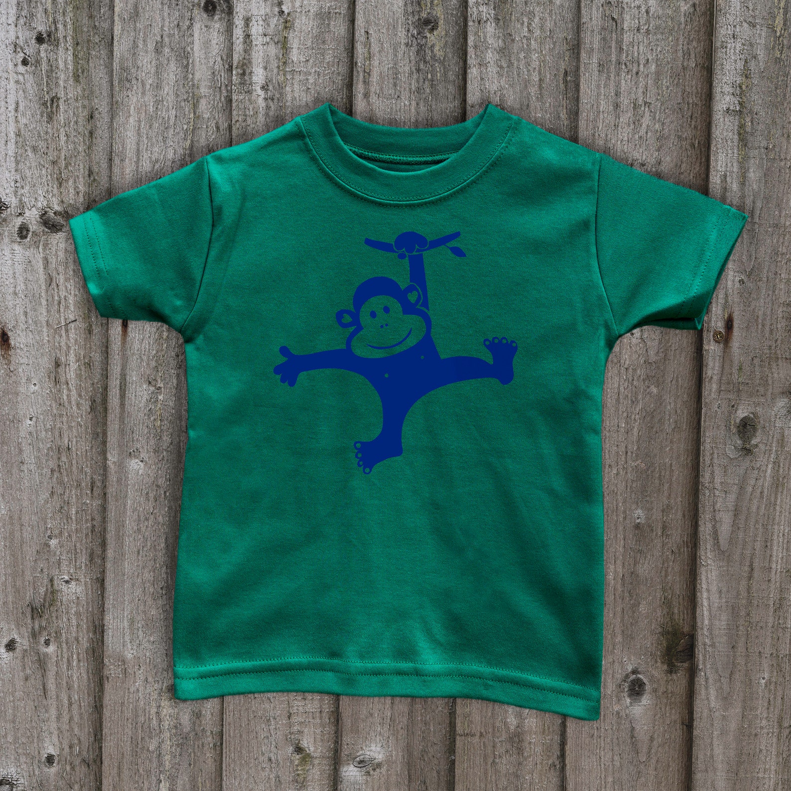 Monkey T Shirt Kids T Shirts Handmade Tops Monkey Unisex Etsy