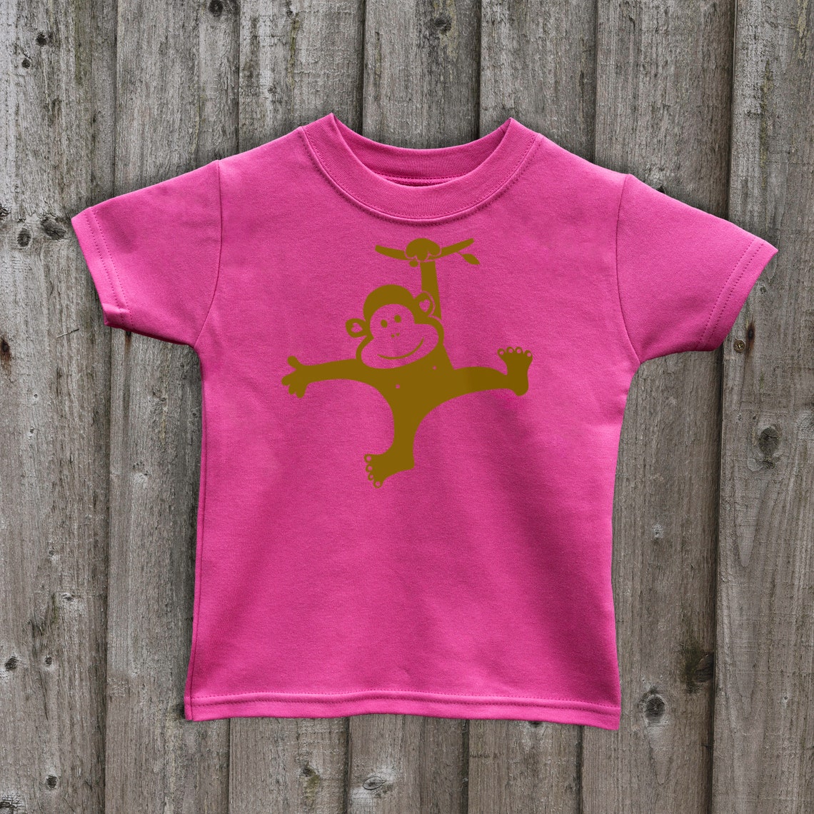 Monkey T Shirt Kids T Shirts Handmade Tops Monkey Unisex Etsy UK