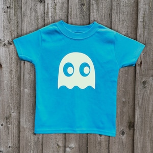 Halloween glow in the dark ghost tee Kids t shirts Handmade tops glow in the dark kids clothing girls  glow tops halloween tees for kids