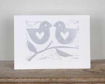 Hand printed card for Weddings, Anniversaries and Special Occasions