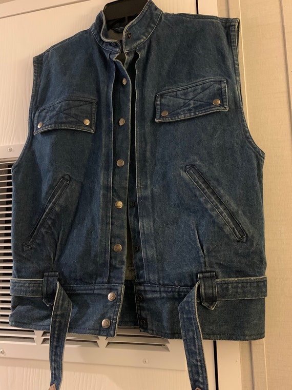 1990’s Liz Claiborne Jean Vest with belt.