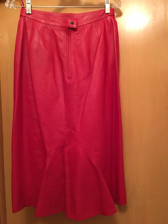 1970's Vintage Leather Skirt