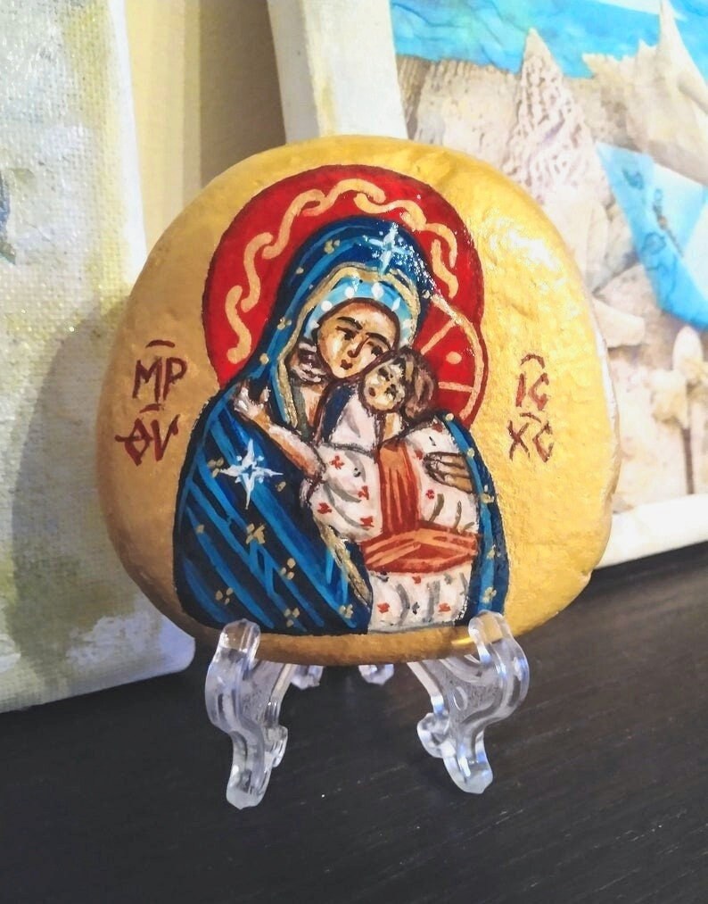 Our Lady of Perpetual Help, Virgin Mary Icon, Hand Painted Icon ...