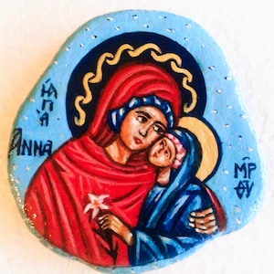 Saint Anna, Saint Anna icon, st Anne, orthodox icon, hand painted icon, Saint Ann, Saint Anne icon, bizantine icon, santa Anna,handmade icon