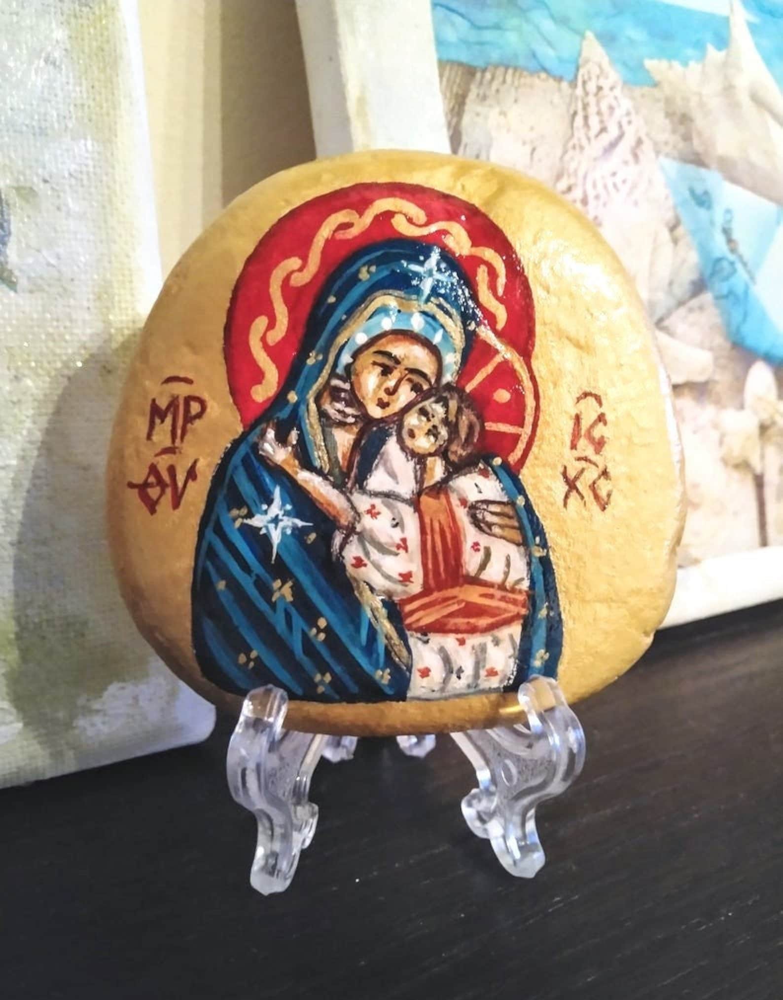 Our Lady of Perpetual Help Virgin Mary Icon Hand Painted - Etsy