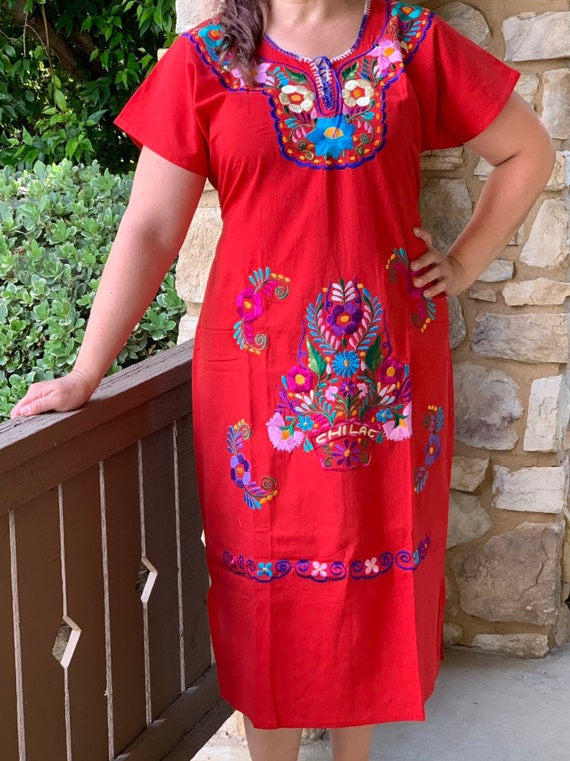 Etsy mexican embroidered dress Clearance