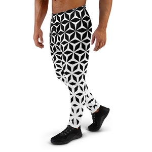 Men&#39;s Rave Joggers Geometry Track Pants Men&#39;s Rave Festival Wear