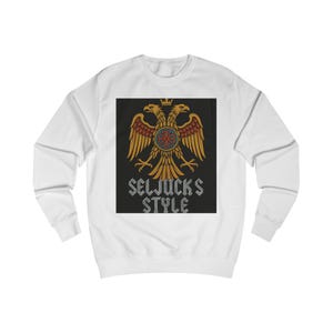 Double-Headed Eagle Unisex Sweatshirt, Vintage Eagle Graphic Pullover, Patriotic Sweater, Renaissance Bird Jumper, Crest Symbol Hoodie